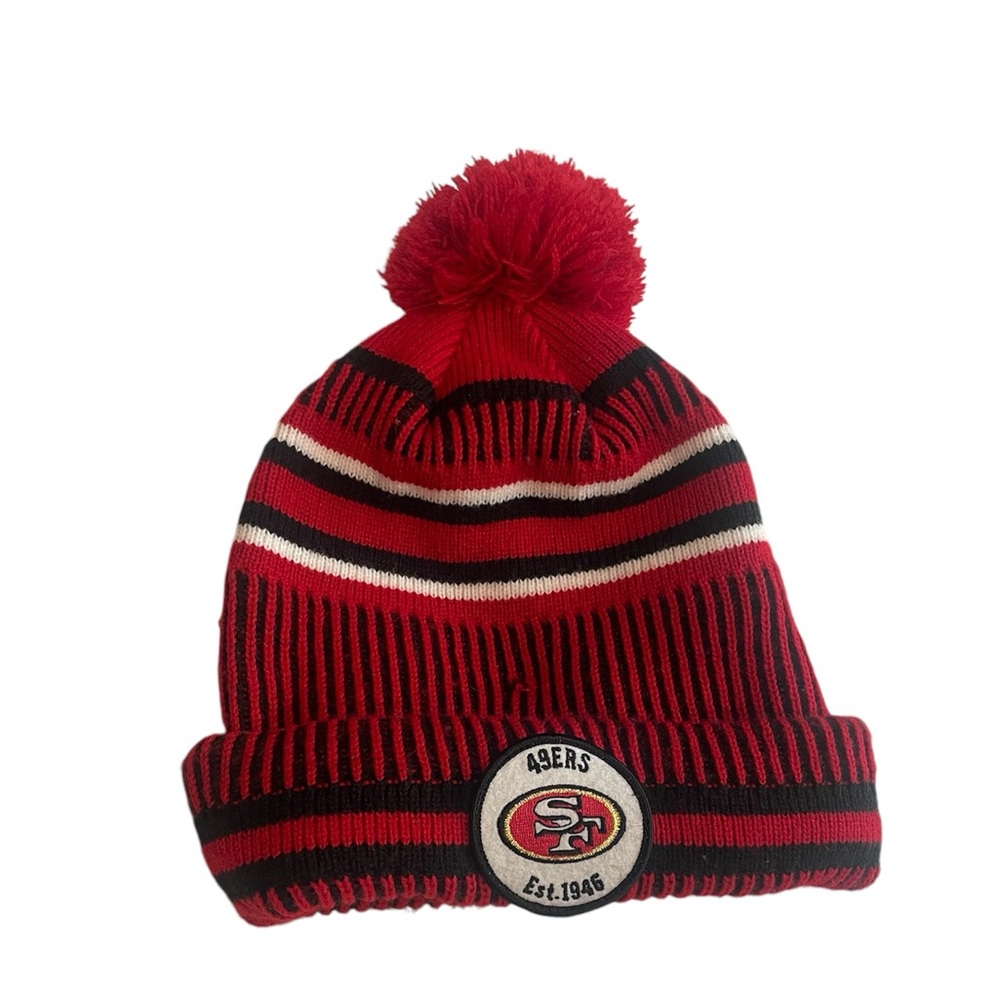 Youth New Era Scarlet/Black San Francisco 49ers 2019 NFL  Knit Hat
